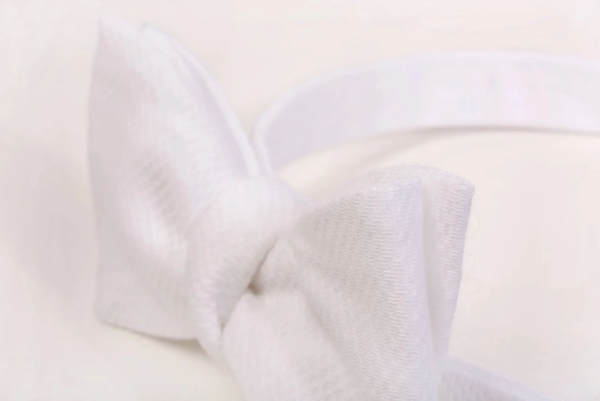 White Butterfly Marcella Pique Bow Tie
