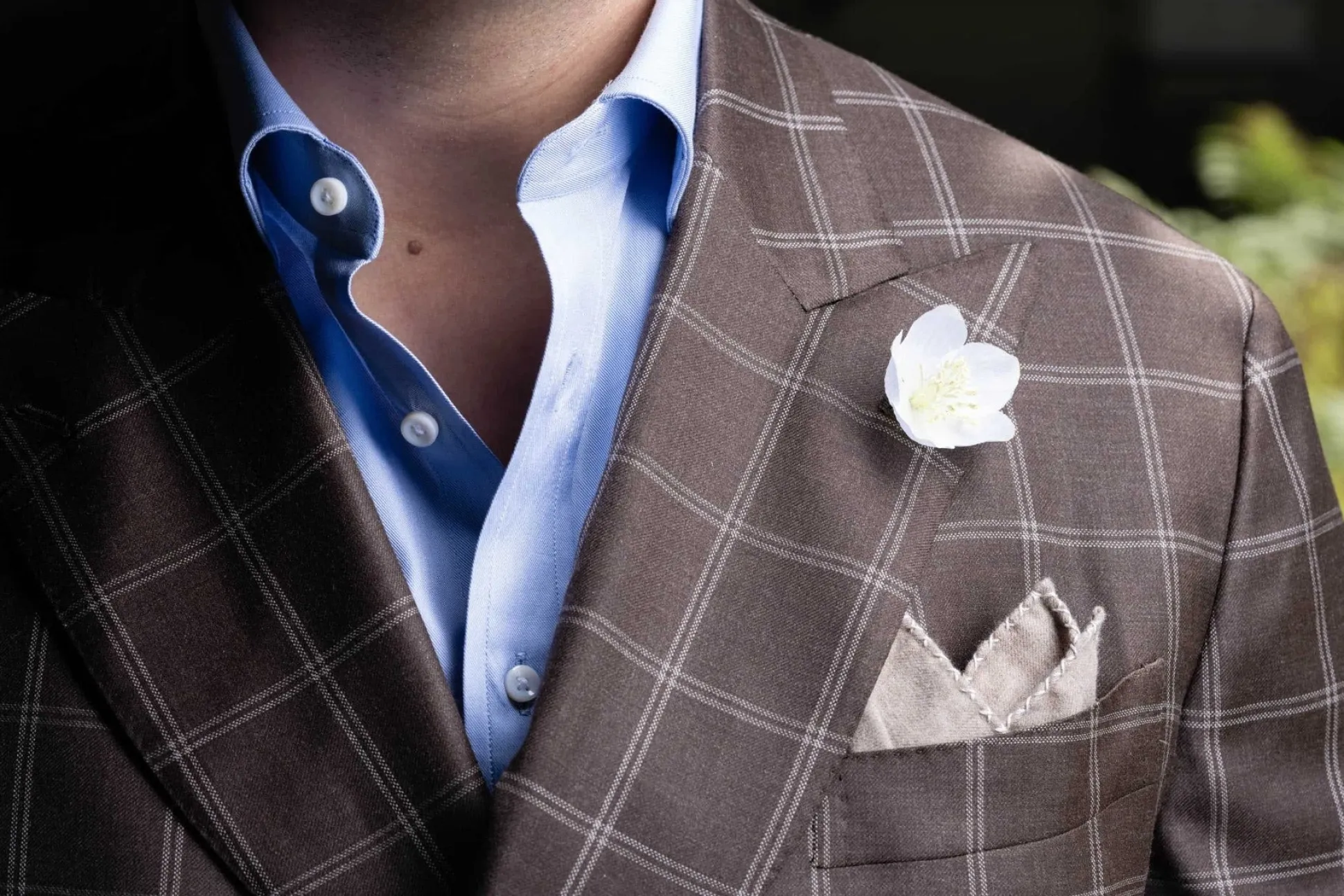 White Christmas Rose Boutonnière Flower