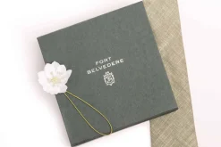 White & Green Lotus Flower Boutonnière Flower