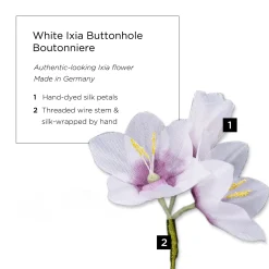 White Ixia Boutonnière Flower
