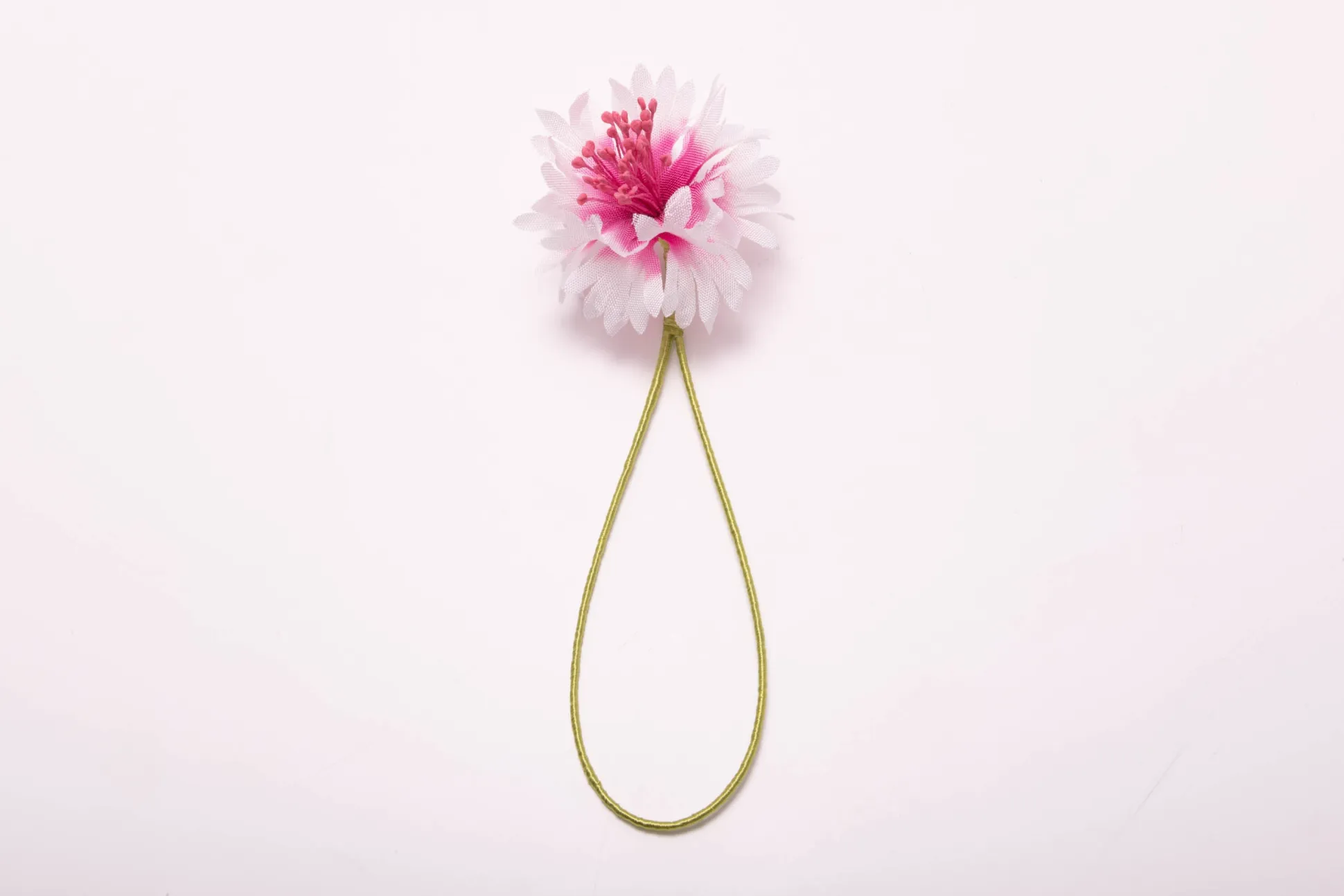 White & Magenta Cornflower Boutonnière Flower