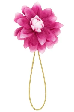 White & Magenta Dahlia Boutonnière Flower