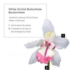 White Orchid Boutonnière Flower