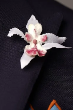 White Orchid Boutonnière Flower
