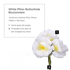 White Phlox Boutonnière Flower