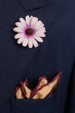 White & Pink Marguerite Boutonnière Flower
