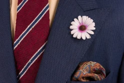 White & Pink Marguerite Boutonnière Flower