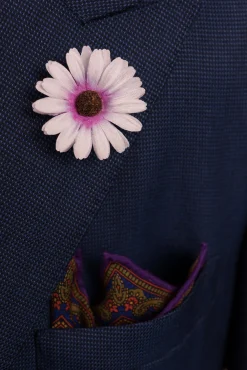 White & Pink Marguerite Boutonnière Flower