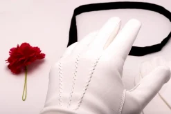 White Unlined Lamb Nappa Evening Dress Gloves