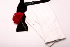 White Unlined Lamb Nappa Evening Dress Gloves