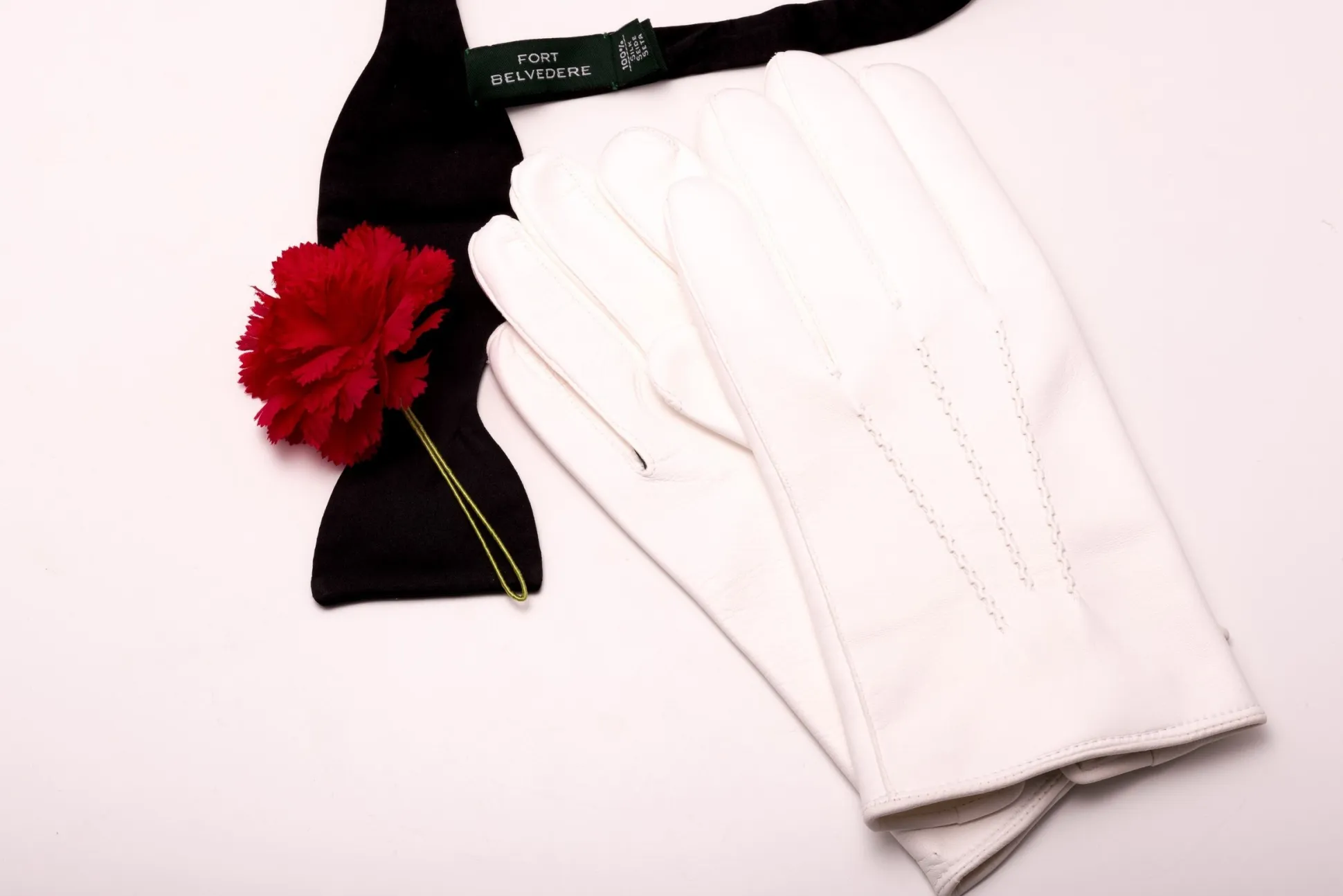 White Unlined Lamb Nappa Evening Dress Gloves