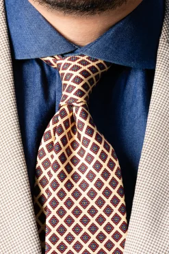 Yellow Diamond Madder Silk Tie