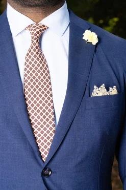 Yellow Diamond Madder Silk Tie