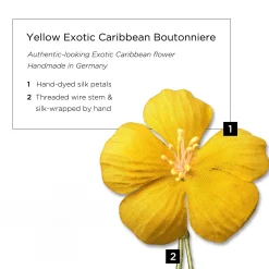 Yellow Exotic Caribbean Boutonnière Flower