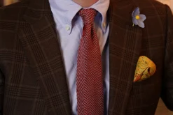 Yellow Reversible Pheasant & Paisley Silk Pocket Square