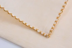 Yellow X-Stitch Edge Linen Pocket Square