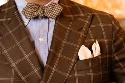 Yellow X-Stitch Edge Linen Pocket Square
